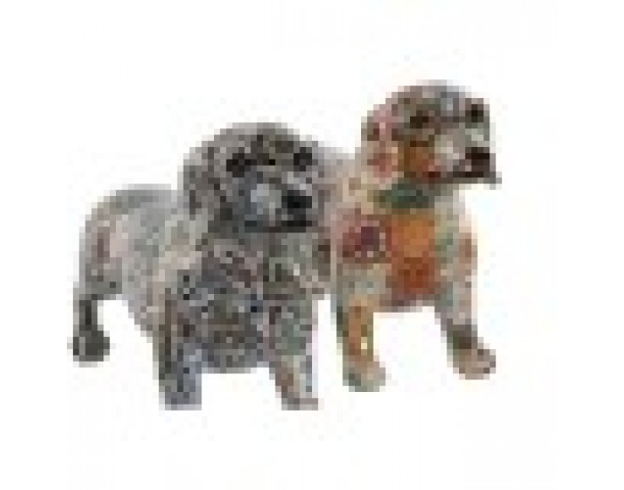 Декоративна фигурка Home ESPRIT Многоцветен Куче Средиземноморско 21 x 6 x 12 cm (2 броя)