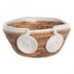 Украса за център на маса DKD Home Decor 30 x 30 x 14 cm Естествен Бял Boho - Декорации