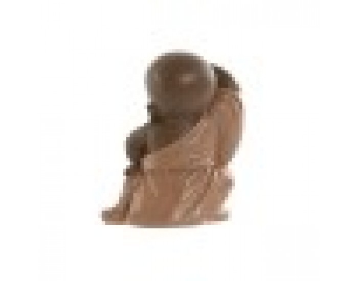 Декоративна фигурка Home ESPRIT Оранжев Корал Верде Лимон Смола Монах Ориенталски 8 x 5,5 x 12,7 cm (3 броя)