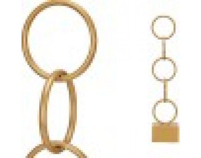 Декоративна фигурка Пръстени Златен Метал (12,5 x 60,5 x 12,5 cm)