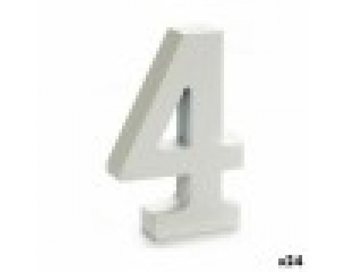 Номера 4 Дървен Бял (2 x 16 x 14,5 cm) (24 броя)