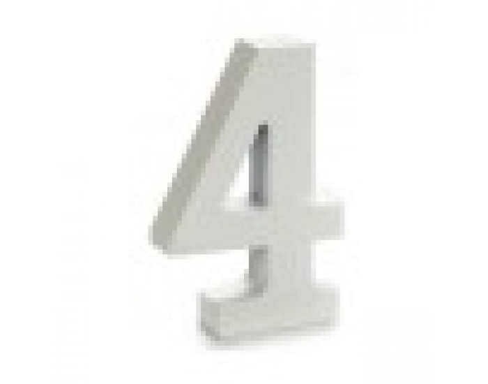 Номера 4 Дървен Бял (2 x 16 x 14,5 cm) (24 броя)