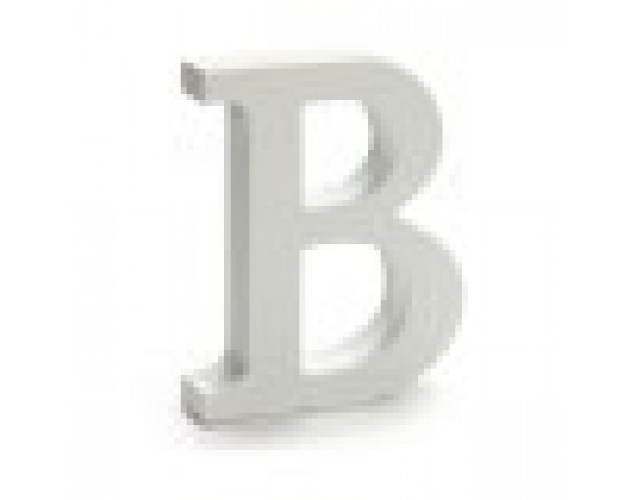 Писмо B Дървен Бял (2 x 16 x 14,5 cm) (24 броя)