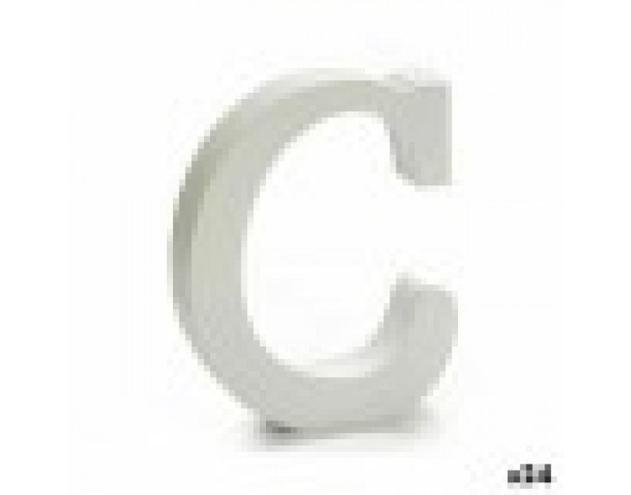 Писмо C Дървен Бял (2 x 16 x 14,5 cm) (24 броя)
