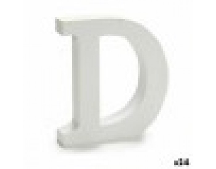 Писмо D Дървен Бял (2 x 16 x 14,5 cm) (24 броя)