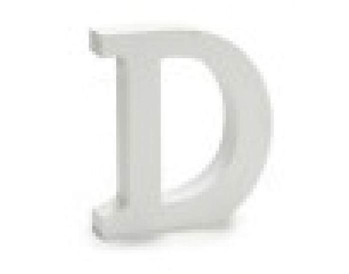 Писмо D Дървен Бял (2 x 16 x 14,5 cm) (24 броя)