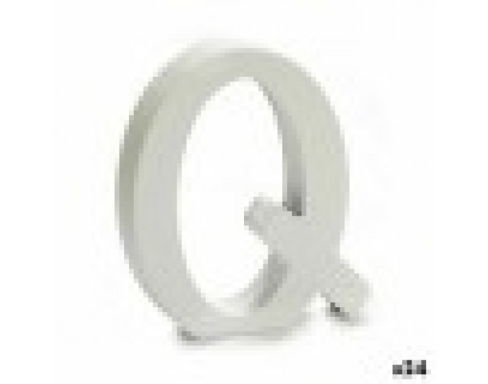 Писмо Q Дървен Бял (2 x 16 x 14,5 cm) (24 броя)