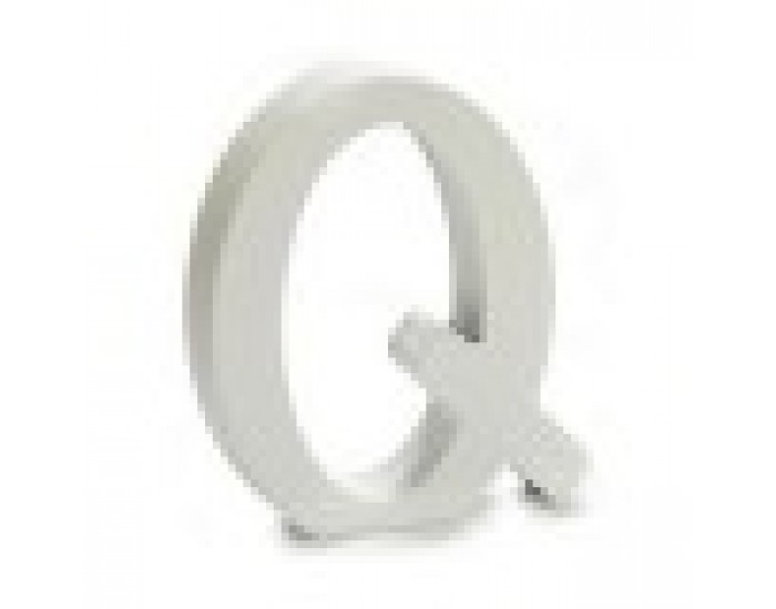 Писмо Q Дървен Бял (2 x 16 x 14,5 cm) (24 броя)