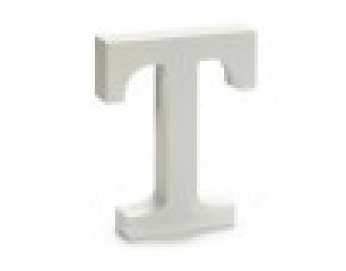 Писмо T Дървен Бял (2 x 16 x 14,5 cm) (24 броя)