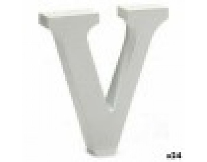 Писмо V 2 x 11 cm Дървен Бял (24 броя)