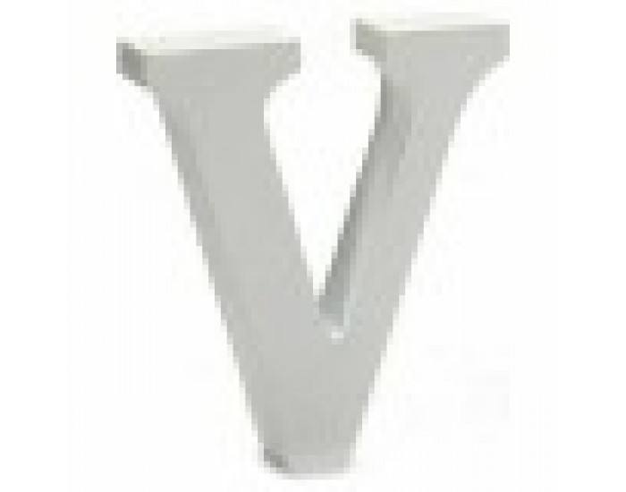 Писмо V 2 x 11 cm Дървен Бял (24 броя)