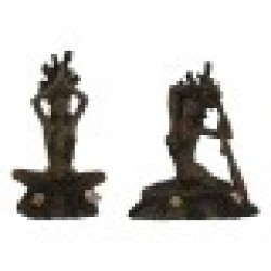 Декоративна фигурка Home ESPRIT Кафяв Yoga Индианец 13 x 6 x 16 cm (2 броя) - Сувенири, Подаръци, Свещи