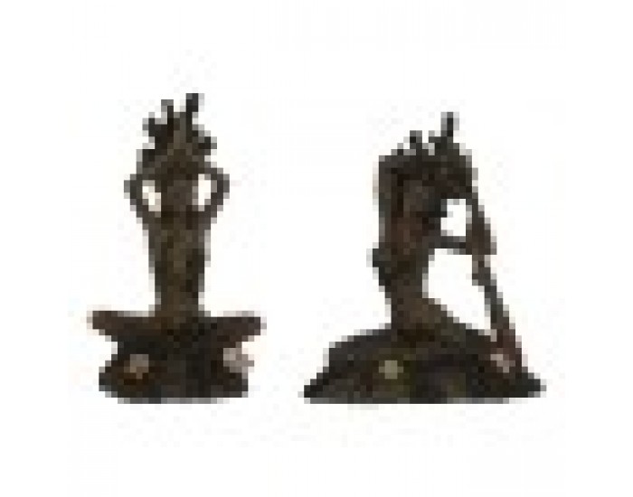 Декоративна фигурка Home ESPRIT Кафяв Yoga Индианец 13 x 6 x 16 cm (2 броя)