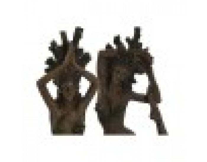 Декоративна фигурка Home ESPRIT Кафяв Yoga Индианец 13 x 6 x 16 cm (2 броя)