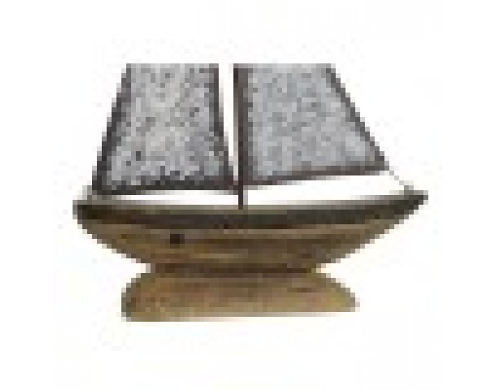 Декоративна фигурка Home ESPRIT Бял Естествен Платноходка Завършек със състаряващо покритие 26 x 6 x 34 cm