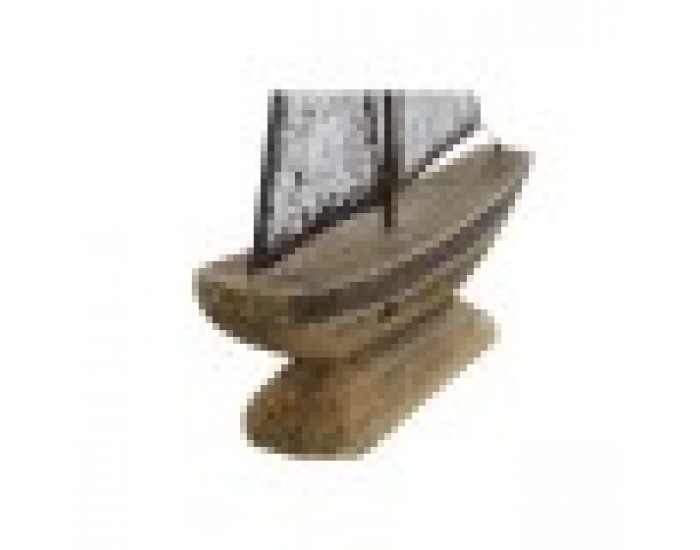 Декоративна фигурка Home ESPRIT Бял Естествен Платноходка Завършек със състаряващо покритие 26 x 6 x 34 cm