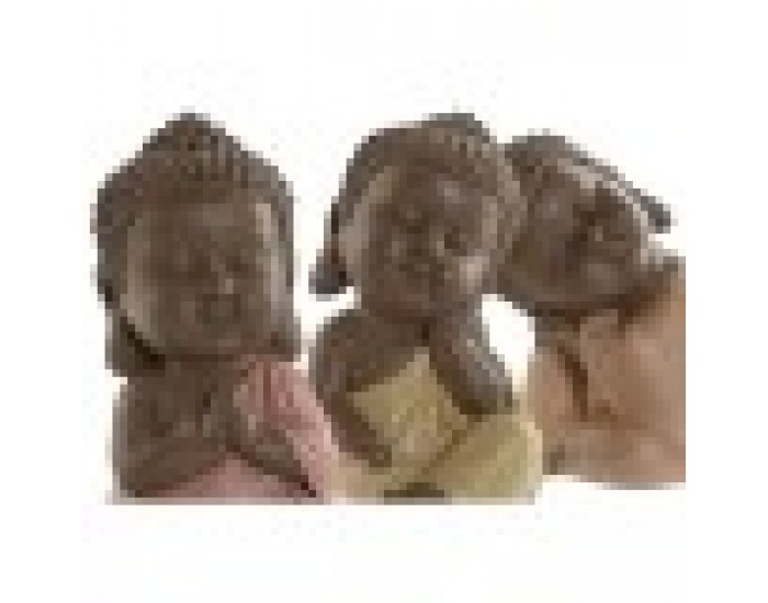 Декоративна фигурка Home ESPRIT Оранжев Корал Верде Лимон Смола Буда Ориенталски 8 x 8 x 12,5 cm (3 броя)