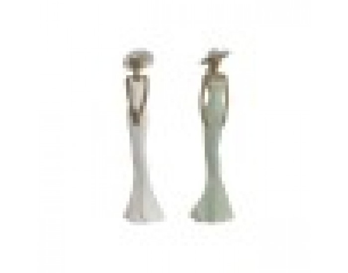 Декоративна фигурка Home ESPRIT Бял Зелен Дама 7,5 x 7,5 x 30 cm (2 броя)