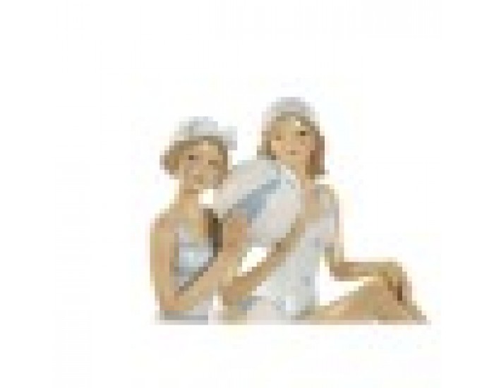 Декоративна фигурка Home ESPRIT Бял Небесно синьо Средиземноморско 8 x 8 x 12,5 cm (2 броя)