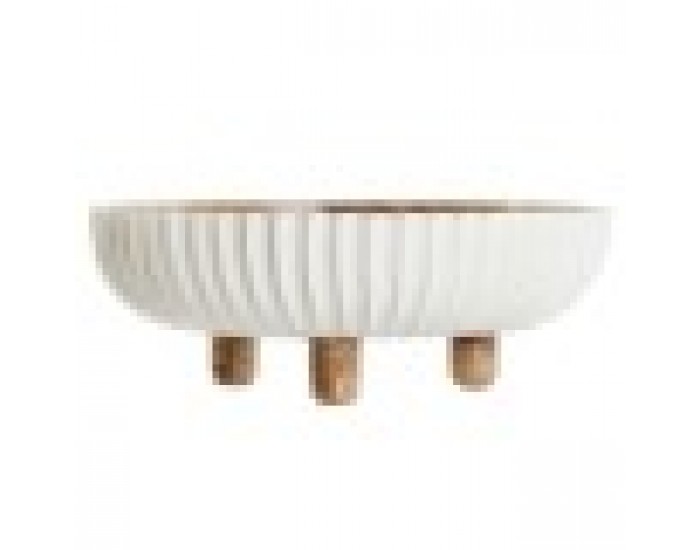 Украса за център на маса DKD Home Decor Бял Тъмно сив 25 x 25 x 9 cm Украса за център на маса DKD Home Decor Бял Тъмно сив 25 x 25 x 9 cm