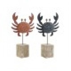 Декоративна фигурка Home ESPRIT Син Червен Естествен Рак 17,5 x 6 x 29 cm (2 броя) - Сувенири, Подаръци, Свещи