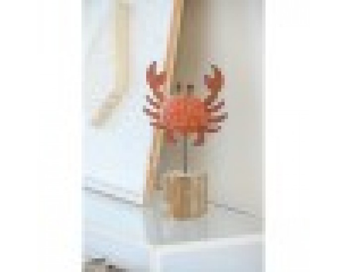 Декоративна фигурка Home ESPRIT Син Червен Естествен Рак 17,5 x 6 x 29 cm (2 броя)