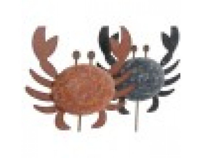 Декоративна фигурка Home ESPRIT Син Червен Естествен Рак 17,5 x 6 x 29 cm (2 броя)