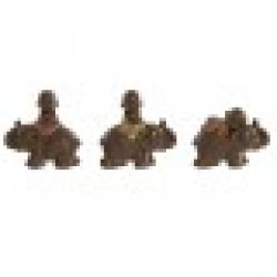 Декоративна фигурка Home ESPRIT Кафяв Оранжев Корал Верде Лимон Смола Монах Ориенталски 13 x 6 x 12,5 cm (3 броя) - Сувенири, Подаръци, Свещи