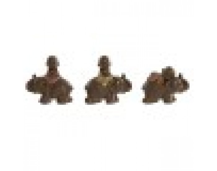 Декоративна фигурка Home ESPRIT Кафяв Оранжев Корал Верде Лимон Смола Монах Ориенталски 13 x 6 x 12,5 cm (3 броя)