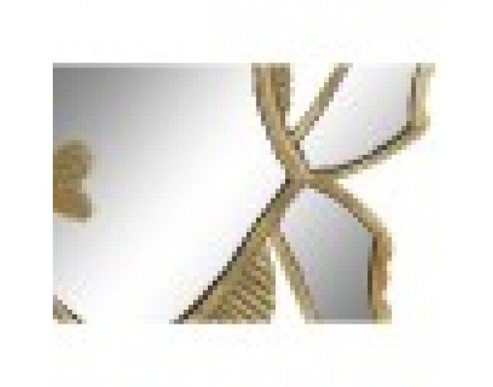 Декорация за стена DKD Home Decor Огледало Златен Смола Риба (25 x 3 x 38 cm)