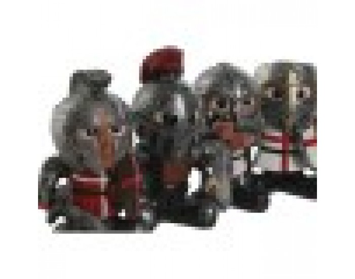 Декоративна фигурка Home ESPRIT Червен Сив 7 x 4 x 9 cm (4 броя)