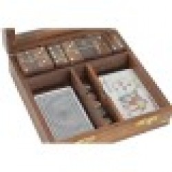 Настолна игра DKD Home Decor Sheesham Кристал Месинг Палисандрово дърво (4 pcs) (17 x 17 x 5.5 cm) - Сувенири, Подаръци, Свещи