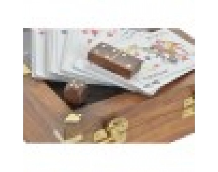 Настолна игра DKD Home Decor Sheesham Кристал Месинг Палисандрово дърво (4 pcs) (17 x 17 x 5.5 cm)