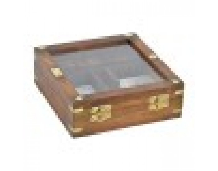 Настолна игра DKD Home Decor Sheesham Кристал Месинг Палисандрово дърво (4 pcs) (17 x 17 x 5.5 cm)