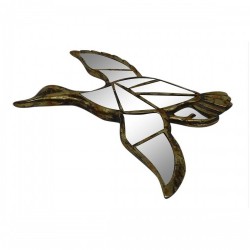 Декорация за стена DKD Home Decor Огледало Златен Смола Патица (38 x 3 x 37 cm) Декорация за стена DKD Home Decor Огледало Златен Смола Патица (38 x 3 x 37 cm) - Сувенири, Подаръци, Свещи