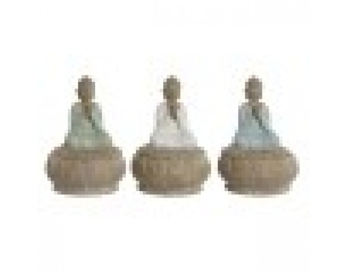 Декоративна фигурка Home ESPRIT Бял Зелен цвят тюркоаз Ориенталски 11 x 11 x 15 cm (3 броя)