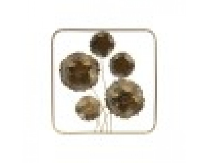 Декорация за стена Home ESPRIT Златен Цвете 50 x 5 x 50 cm