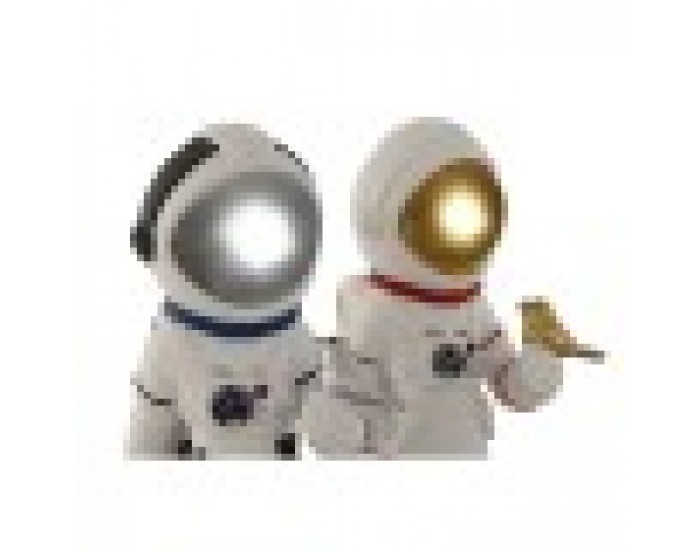 Декоративна фигурка Home ESPRIT Син Бял Червен Сребрист Дама Астронавт 10 x 11 x 29 cm (2 броя)