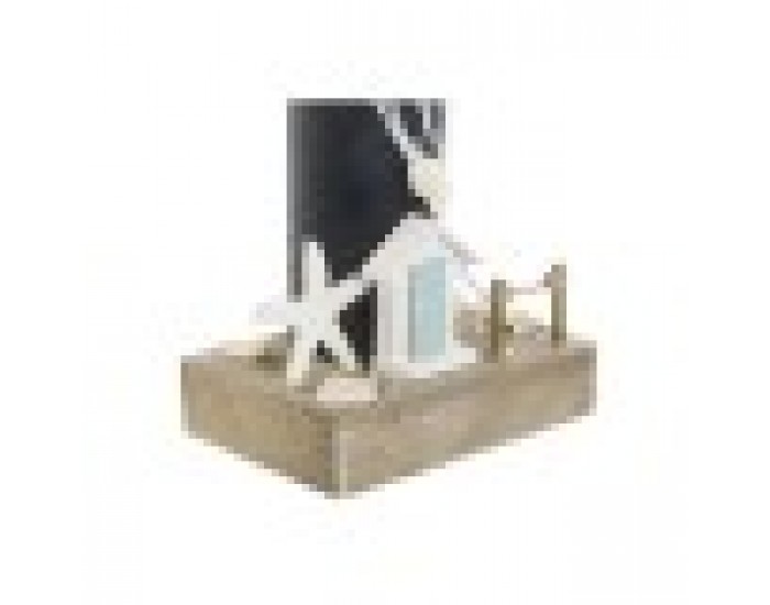 Декоративна фигурка Home ESPRIT Син Бял Червен 11 x 7,5 x 36,5 cm (2 броя)