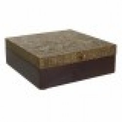 Кутия за бижута Alexandra House Living Тъмно сив Месинг Дърво манго Дървен MDF 20 x 7 x 20 cm - Сувенири, Подаръци, Свещи