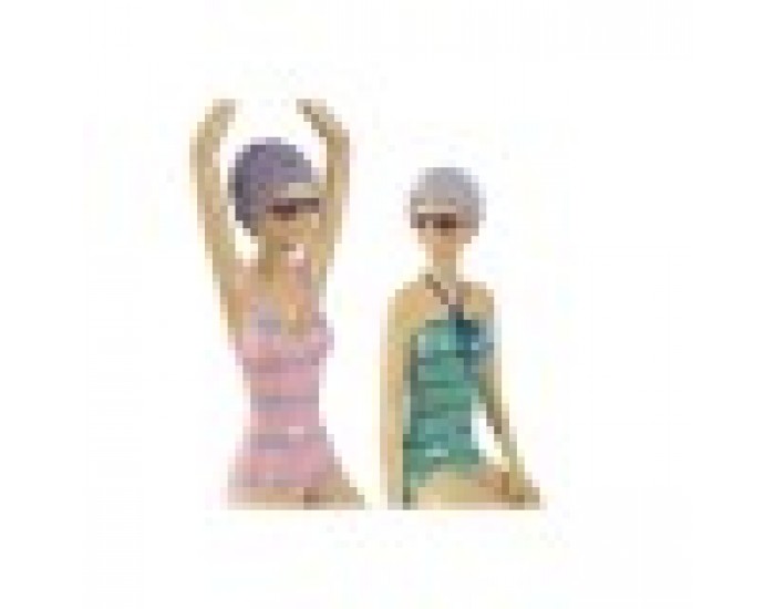 Декоративна фигурка Home ESPRIT цвят тюркоаз Люляк Средиземноморско 12,5 x 9 x 26,5 cm (2 броя)