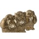 Декоративна фигурка Home ESPRIT Златен Бухал 11 x 11 x 15 cm (3 броя)