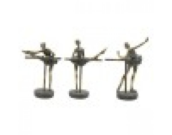 Декоративна фигурка Home ESPRIT Сив Златен Класическа танцьорка 14 x 8 x 20 cm (3 броя)