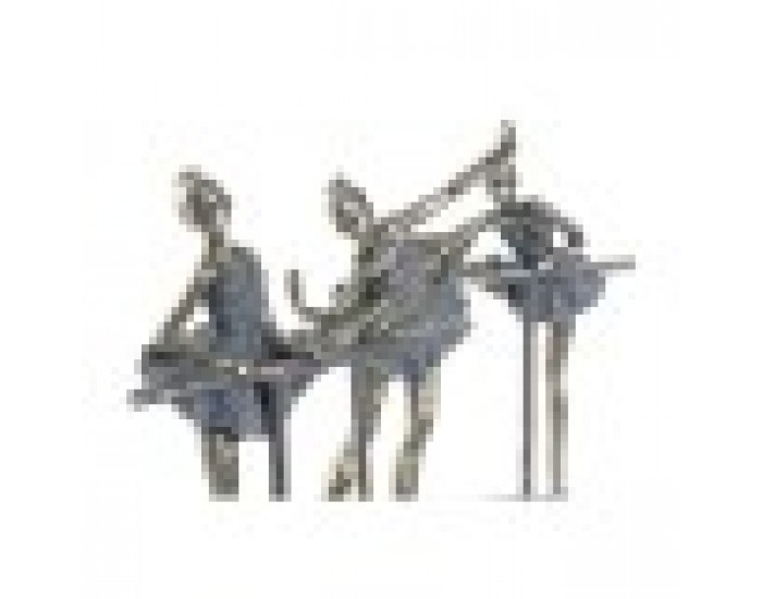 Декоративна фигурка Home ESPRIT Сив Златен Класическа танцьорка 14 x 8 x 20 cm (3 броя)