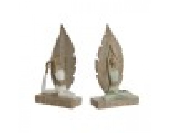 Декоративна фигурка Home ESPRIT Бял Зелен Scandi 15,5 x 7,5 x 26,5 cm (2 броя)