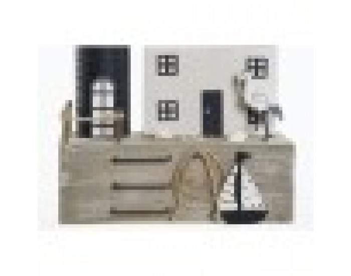 Декоративна фигурка Home ESPRIT Син Морско син 17 x 8,5 x 30 cm (2 броя)