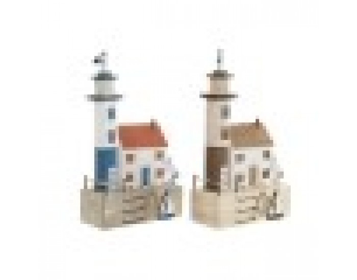 Декоративна фигурка Home ESPRIT Син Червен Многоцветен 17 x 8,5 x 30 cm (2 броя)