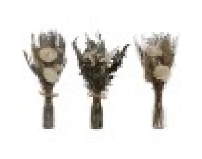 Декоративно Растение Home ESPRIT Кристал Цвете 11 x 11 x 40 cm (3 броя)