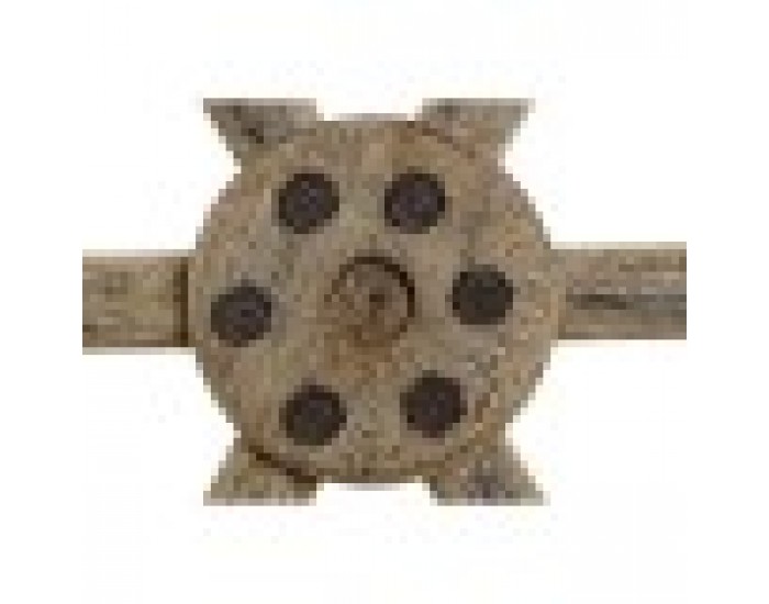 Декорация за стена Home ESPRIT Естествен Шлем Завършек със състаряващо покритие 75 x 4 x 66 cm