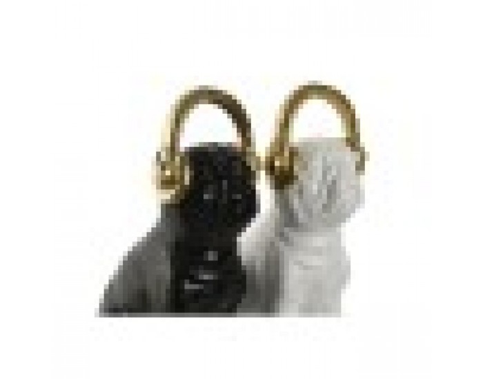 Декоративна фигурка Home ESPRIT Бял Черен Златен Куче 12 x 18 x 30 cm (2 броя)